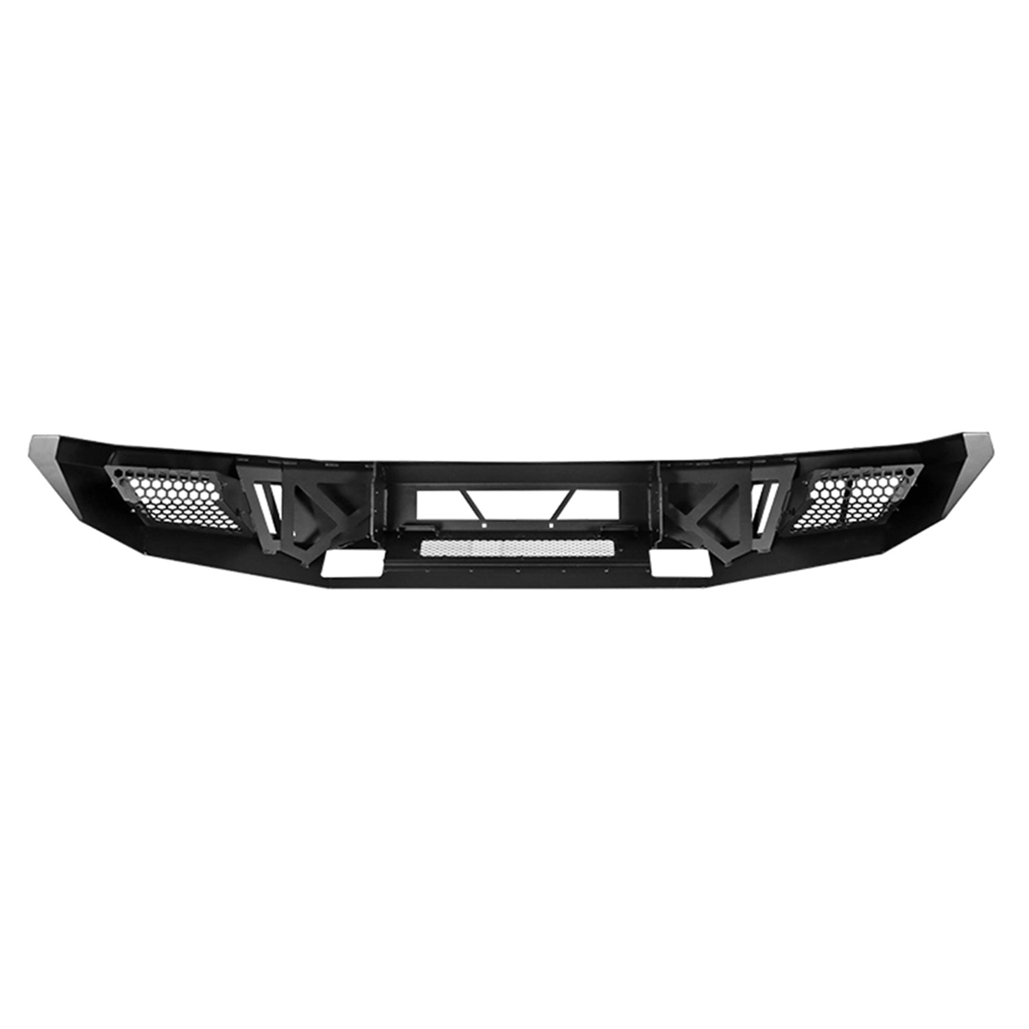 2009-2014 Ford F-150 Black Heavy Duty Steel Front Bumper & LED Light Ports
