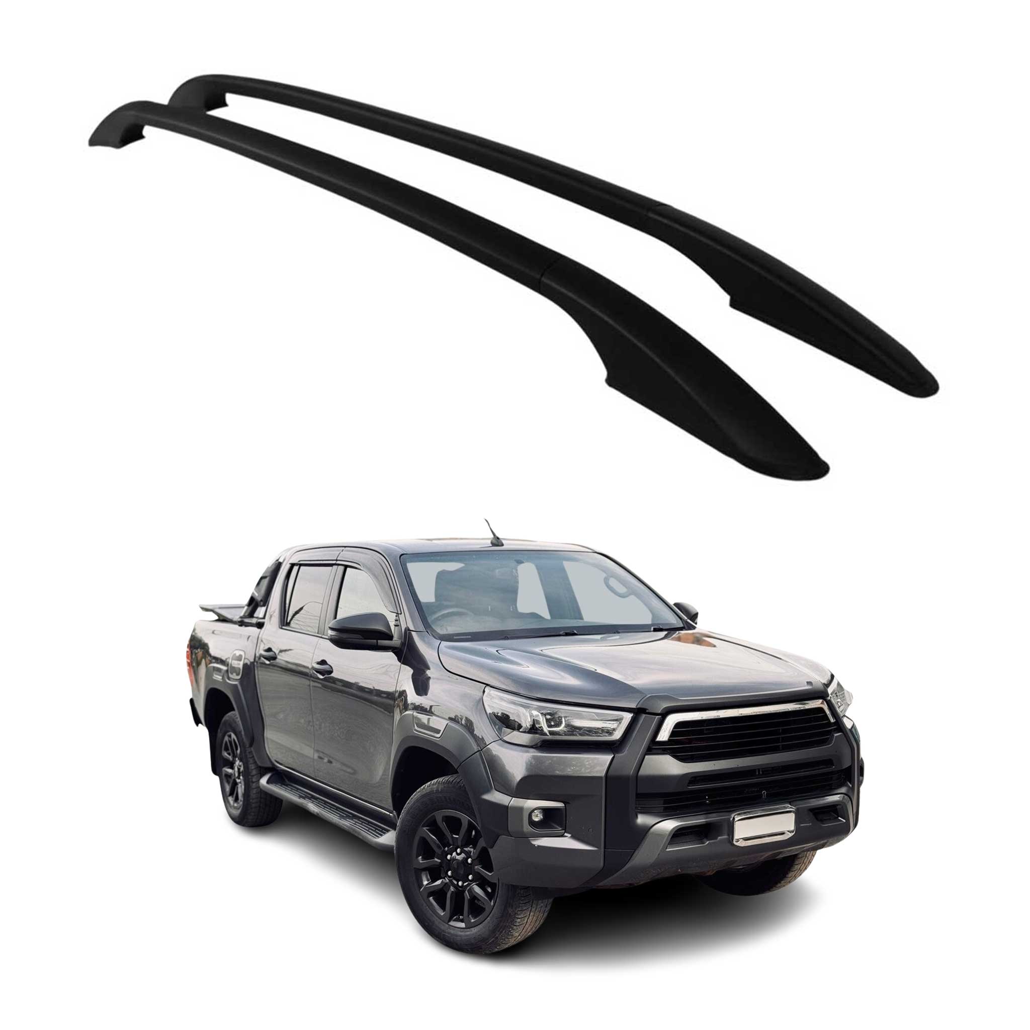2016-2023 Toyota Hilux Roof Rack Rails Side Rails Black