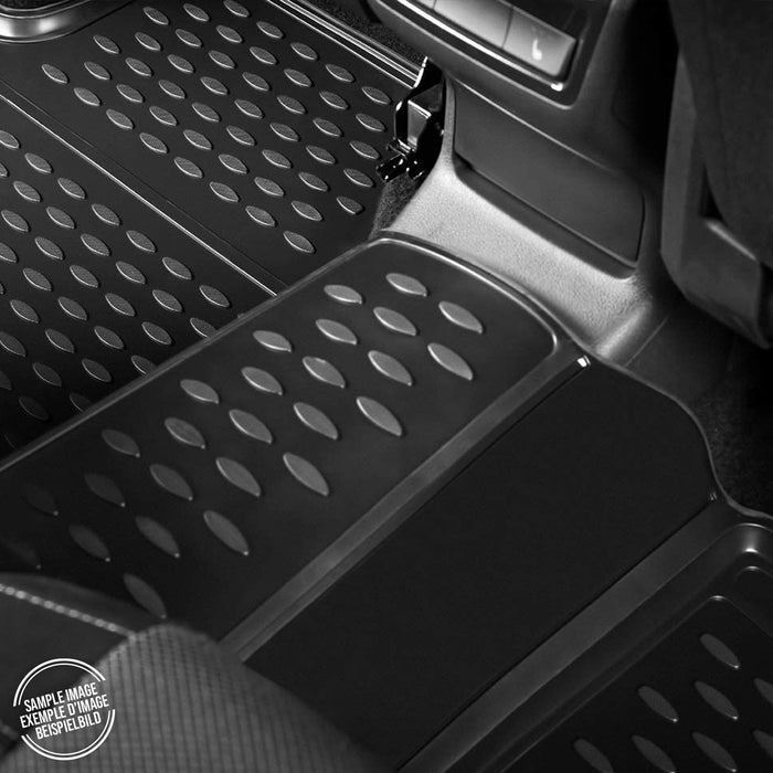 OMAC Floor Mats Liner for Hyundai Veloster 2012-2017 Black TPE All-Weather 4 Pcs