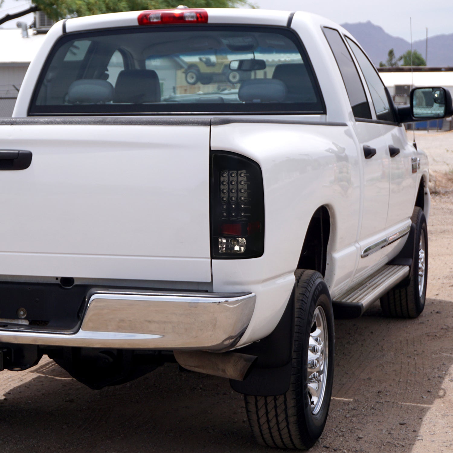 2007-2009 Dodge RAM LED Tail Lights Glossy Black housing/Smoke Lens
