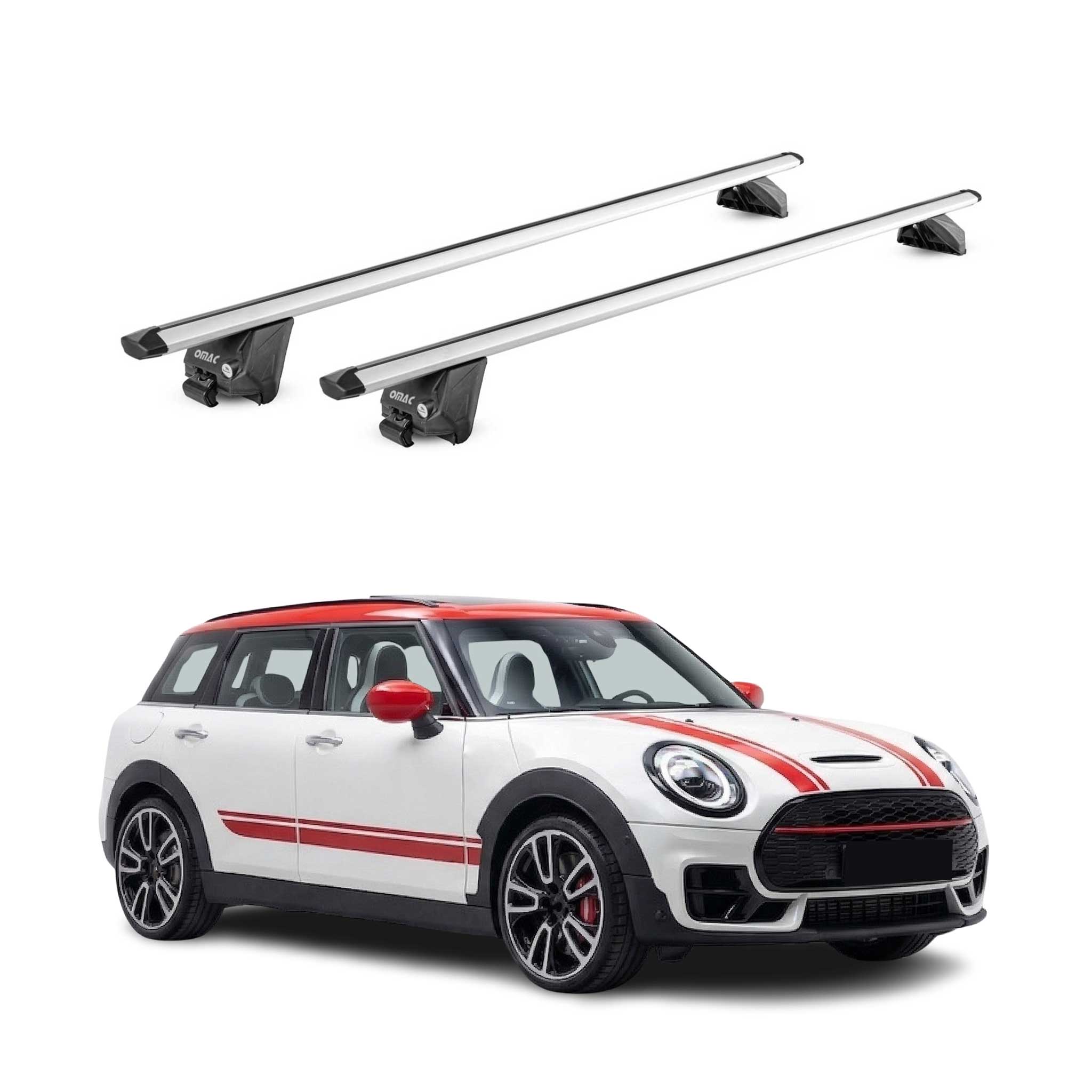 Roof Rack Cross Bars for Mini Clubman F54 2016-2024 Aluminium Grey 2 Pcs