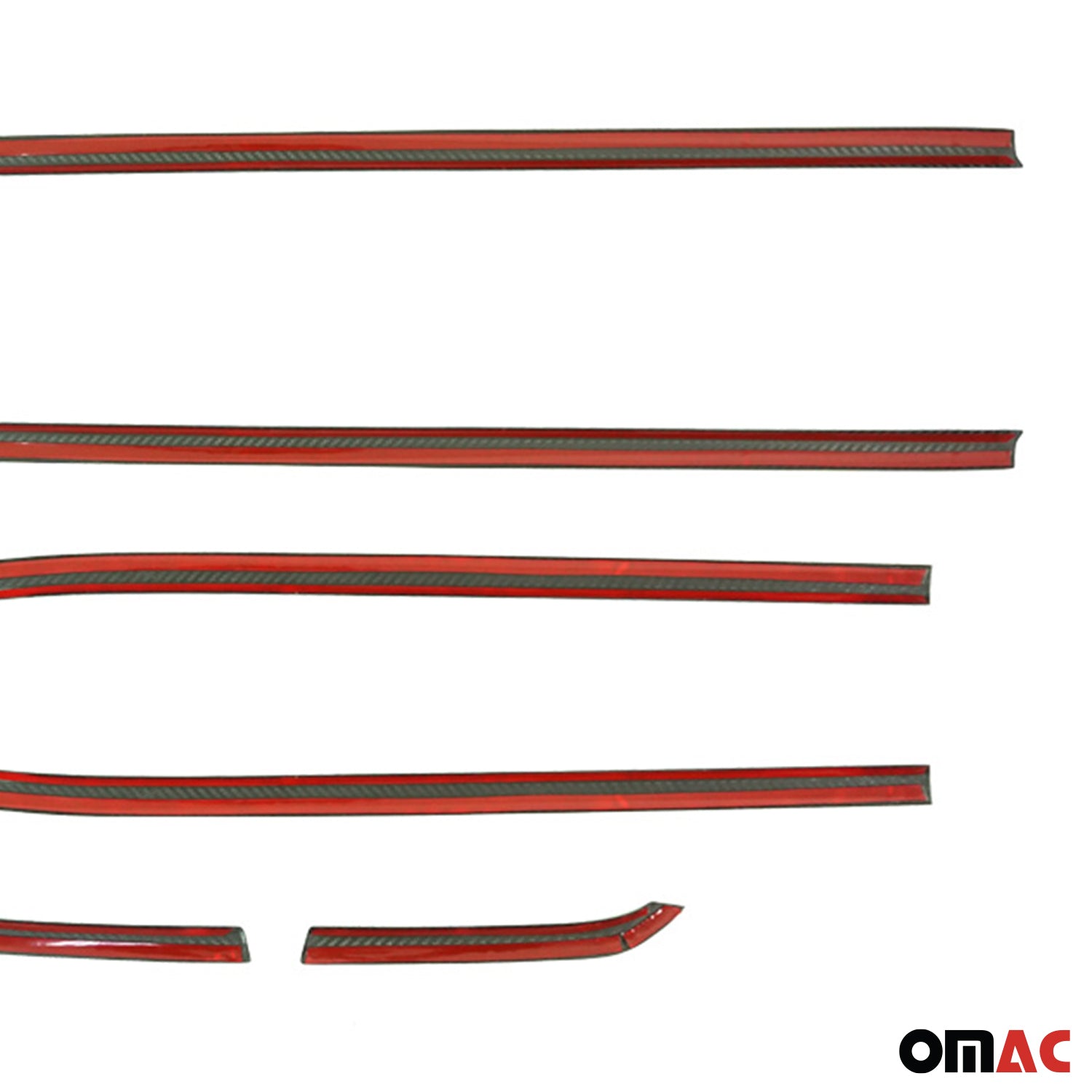 2019-2024 Jeep Renegade Window Molding Trim Streamer Carbon Fiber Black 6Pcs