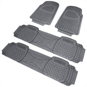Universal fit Rubber NonSlip Car Floor Mats Liner All Weather 4Pcs Gray