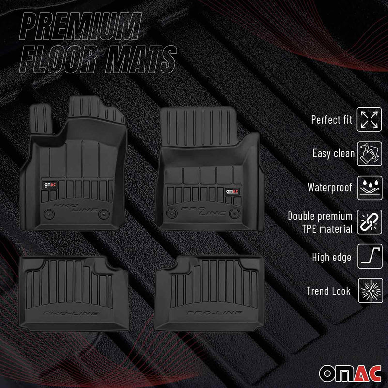 2011-2015 Dodge Durango Premium Floor Mats Liners Full Set All Weather Heavy Duty