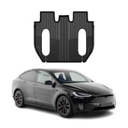 2022-2024 Tesla X Premium Floor Mats Liners Second Row Rear Black