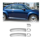 2012-2019 VW Beetle Car Door Handle Cover Protector Stainless Steel Chrome 2 Key Hole