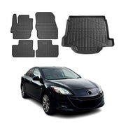 Floor Mats Cargo Liner Set for Mazda 3 2010-2013 Sedan All-Weather TPE