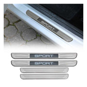 Nissan Door Sill Scuff Plate Illuminated Stainless Steel Silver 4 Pcs