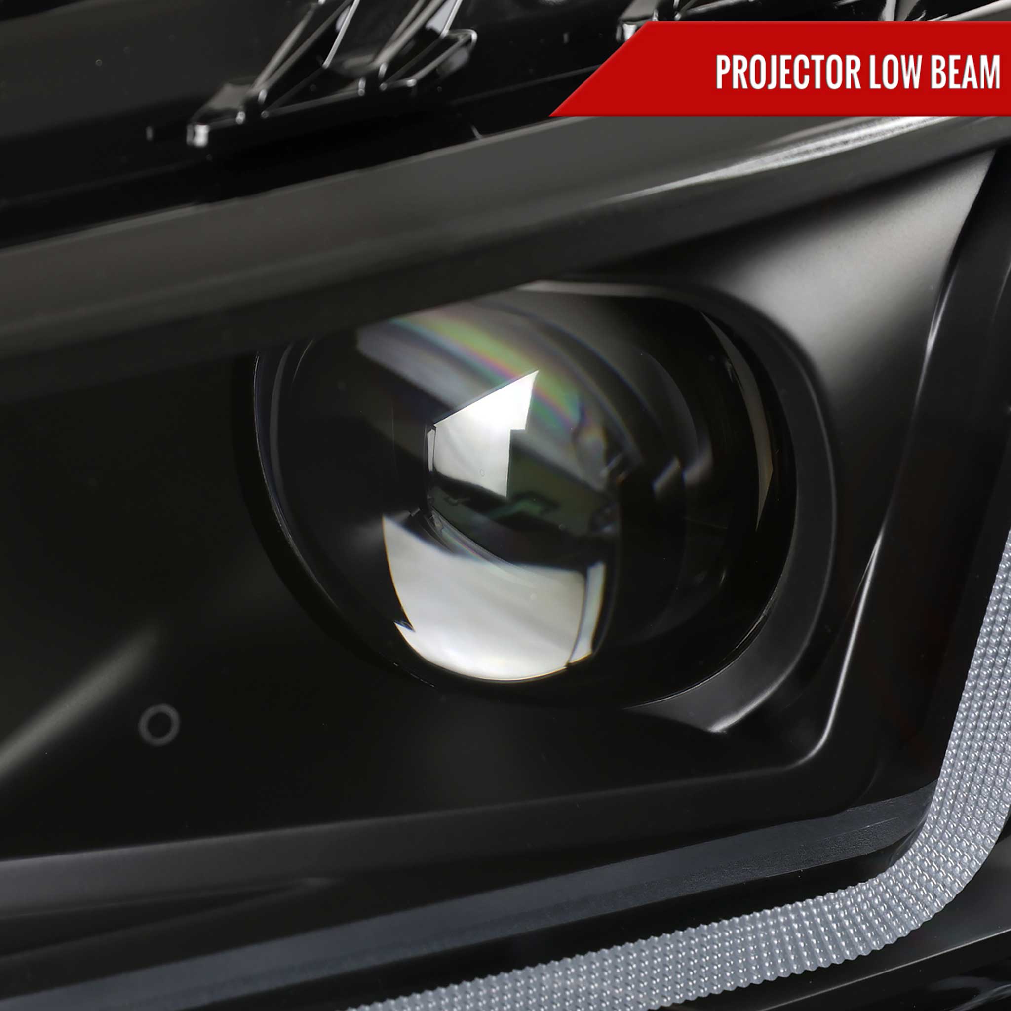 For Chevrolet Impala 2014-2020 LED DRL Sequential Projector Headlights Matte Black Housing Clear Lens