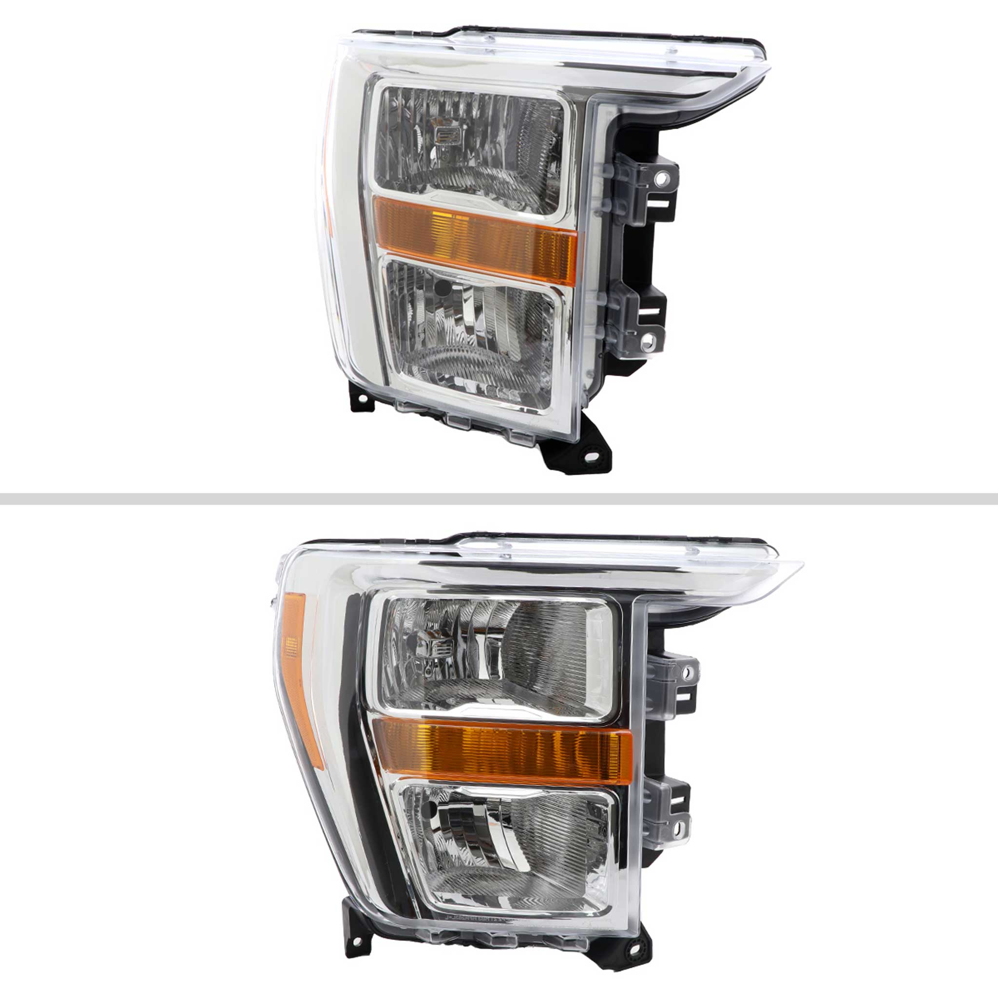 For Ford F-150 2021-2023 Factory Style Headlight Chrome Housing Clear Lens Passenger Side Only