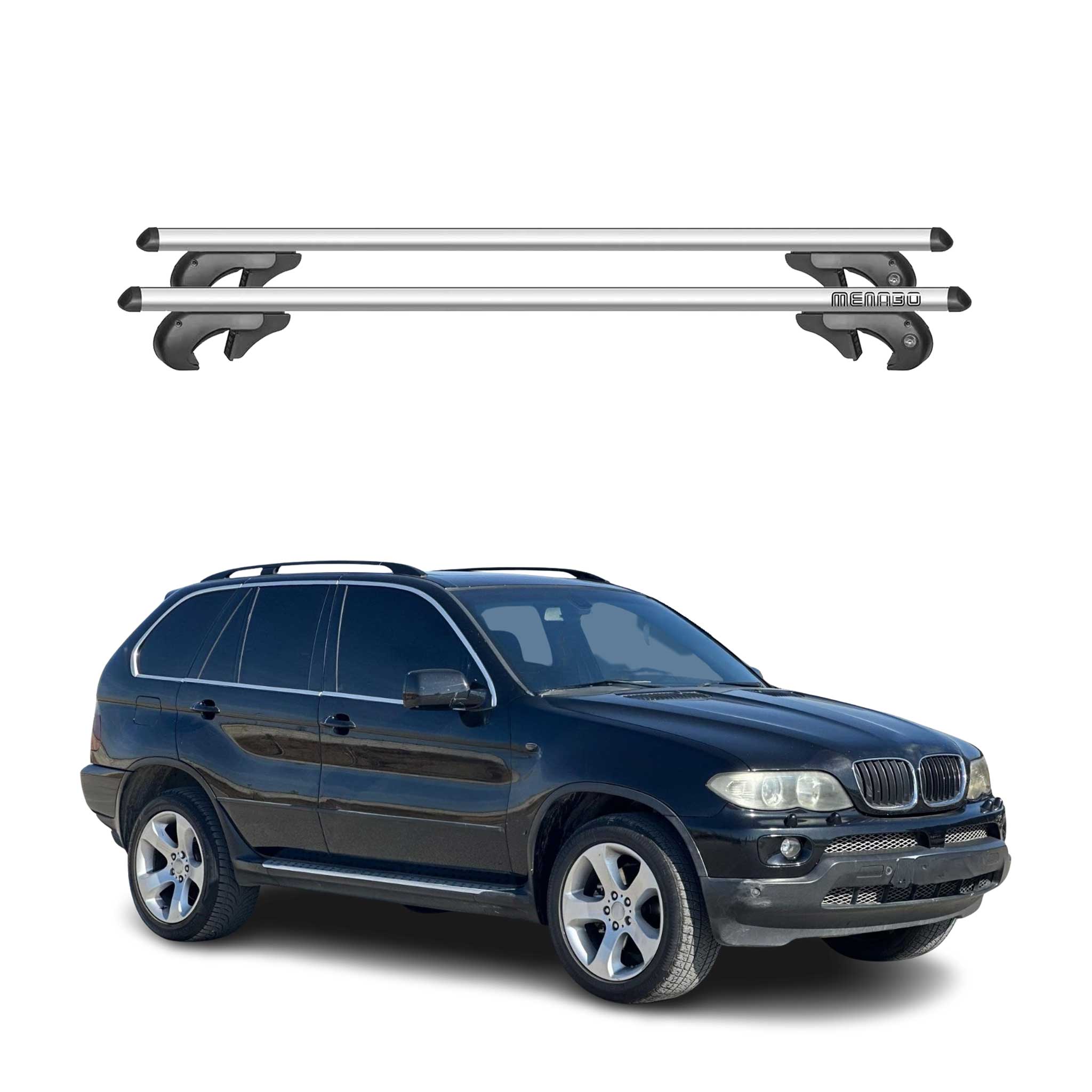 2000-2006 BMW X5 E53 Roof Rack Cross Bars Silver