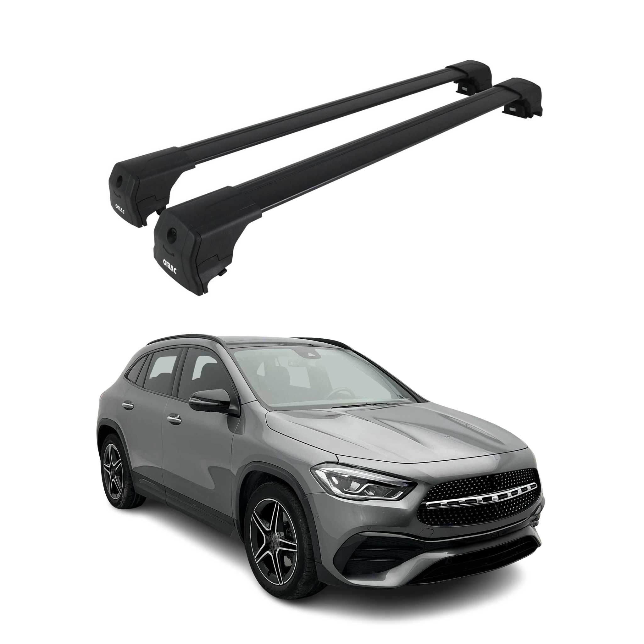 2020-2026 Mercedes GLA Class H257 Roof Rack Cross Bars Black