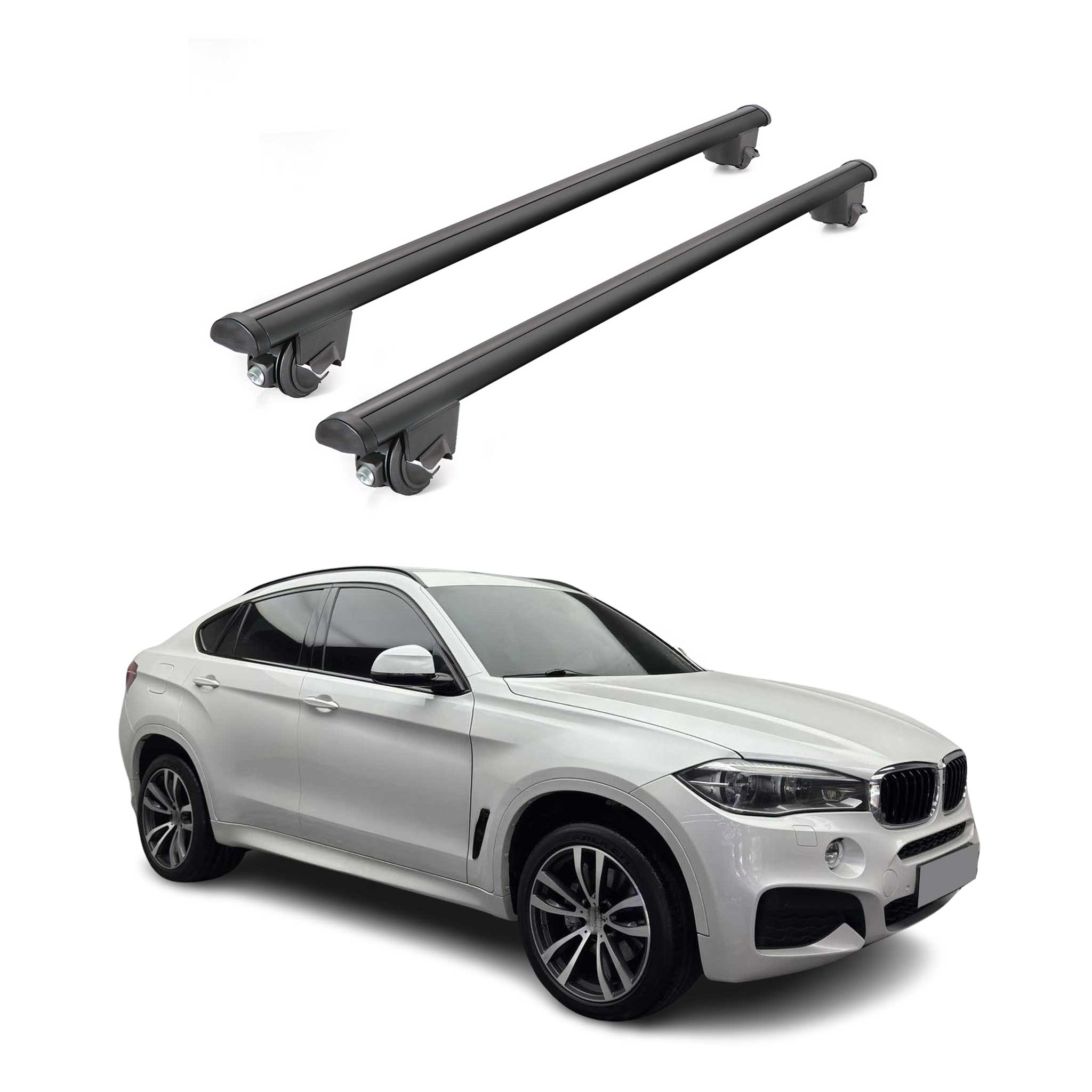 2015-2019 BMW X6 F16 Roof Rack Cross Bars Black