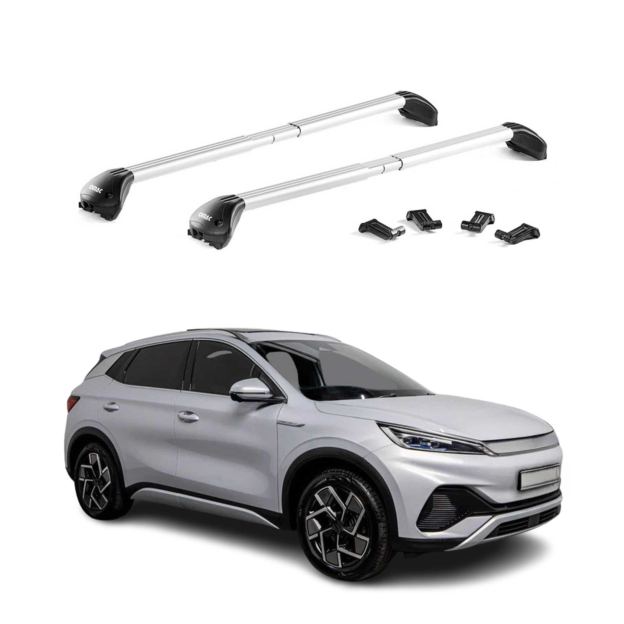 Roof Rack Cross Bars Luggage Carrier for Kia Optima 4.gen 2018-2020 FL Alu Grey