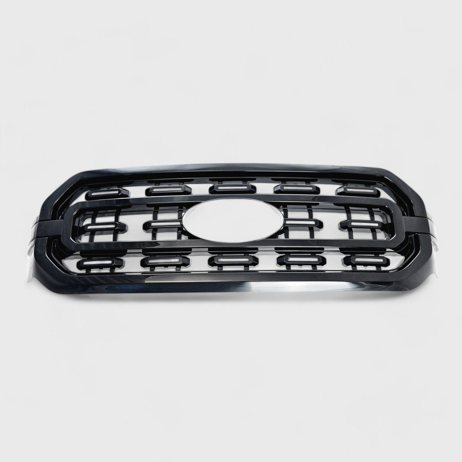2021-2023 Ford F-150 Grille Overlay Gloss Black 1Pcs ABS Plastic