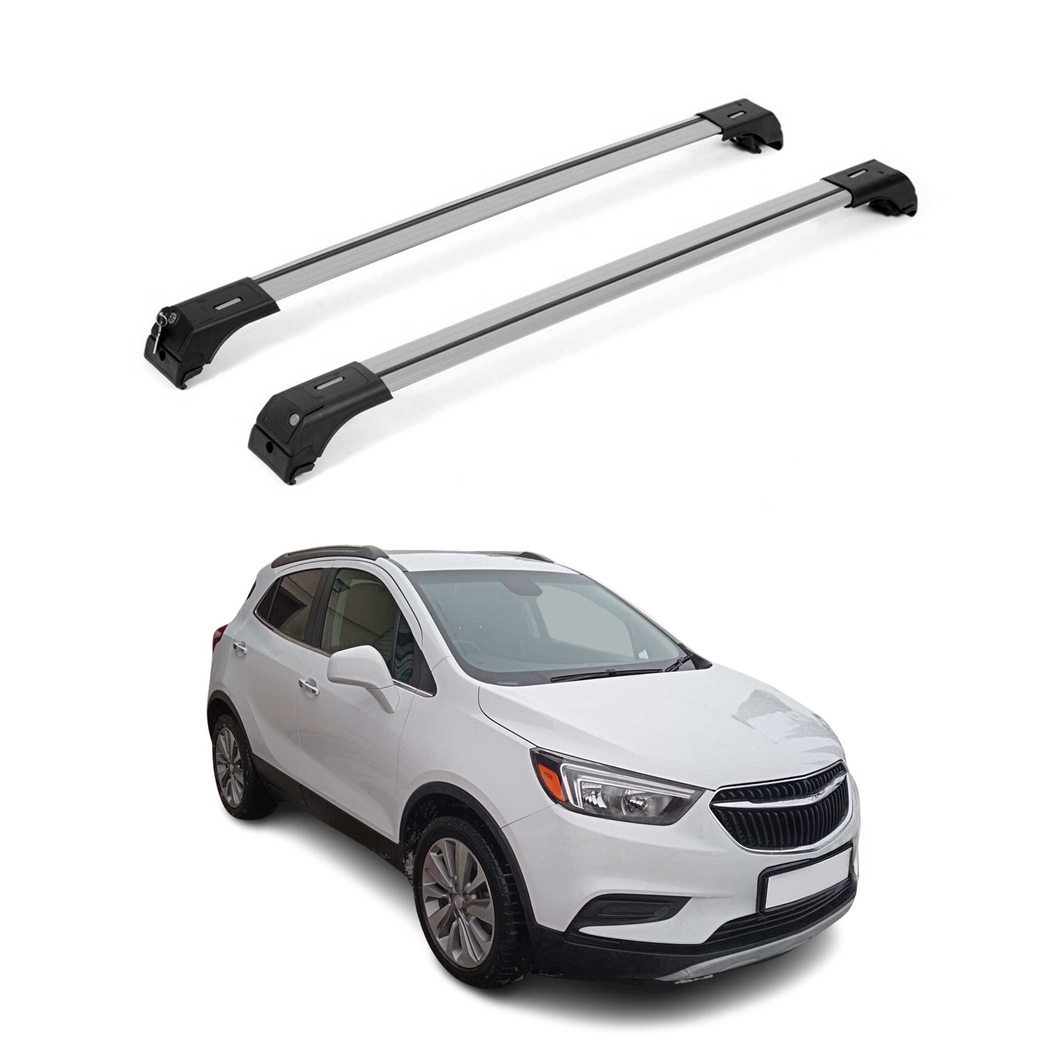 2013-2022 Buick Encore Roof Rack Cross Bars Silver