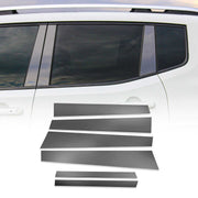 2007-2013 Mercedes S Class W221 Window B Pillar Posts Trim Stainless Steel Dark 6x