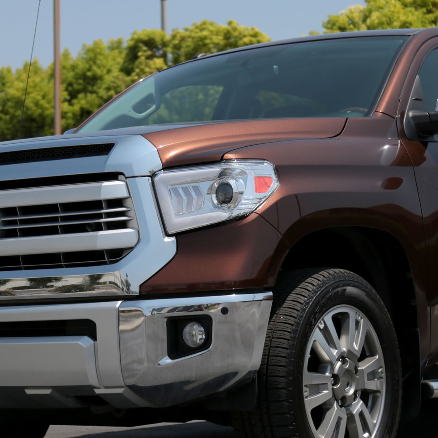 2014-2021 Toyota Tundra LED CBar Projector Headlights Arrow Signals Chrome
