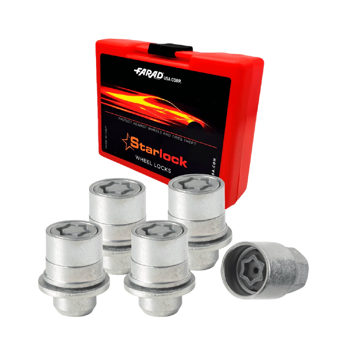 Wheel Lock Kit for Mitsubishi Lancer Outlander M12X1,5 Nut Silver 4Locks