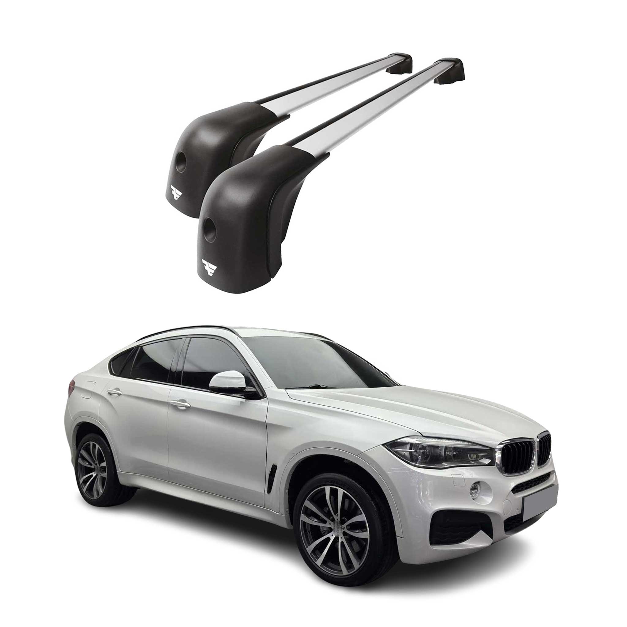 2015-2025 BMW X6 F16 / X6 G06 Roof Racks Cross Bars Silver