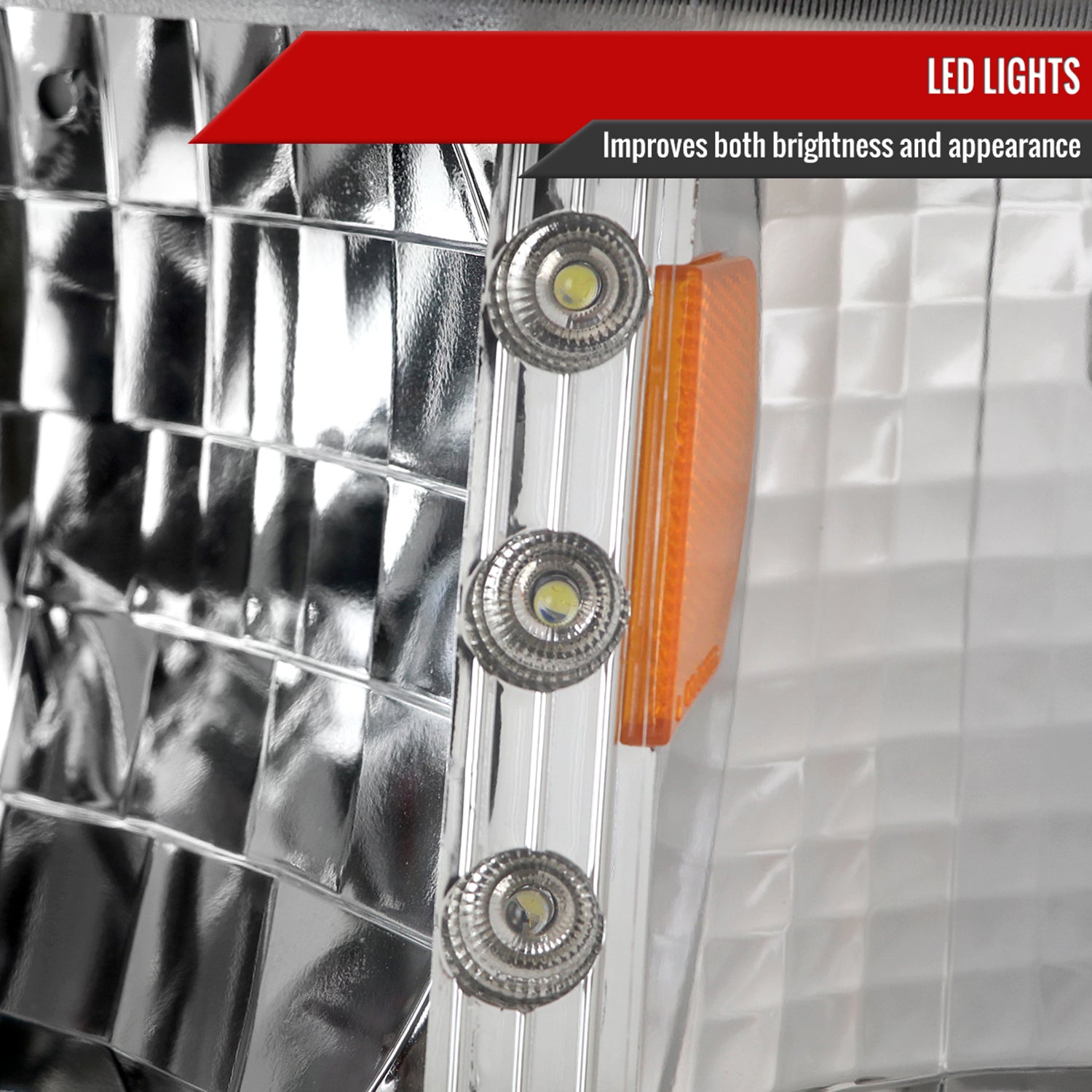 1993-1997 Ford Ranger Factory V2 Headlights Corner Signal Lights Chrome