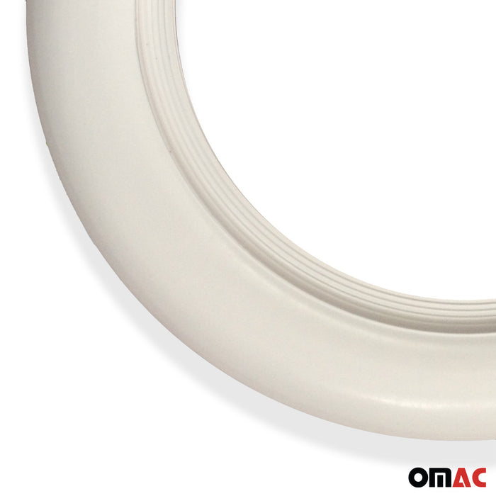 15" Tire Wall Portawall Rims Sidewall Rubber Ring for Kia Set White 4x