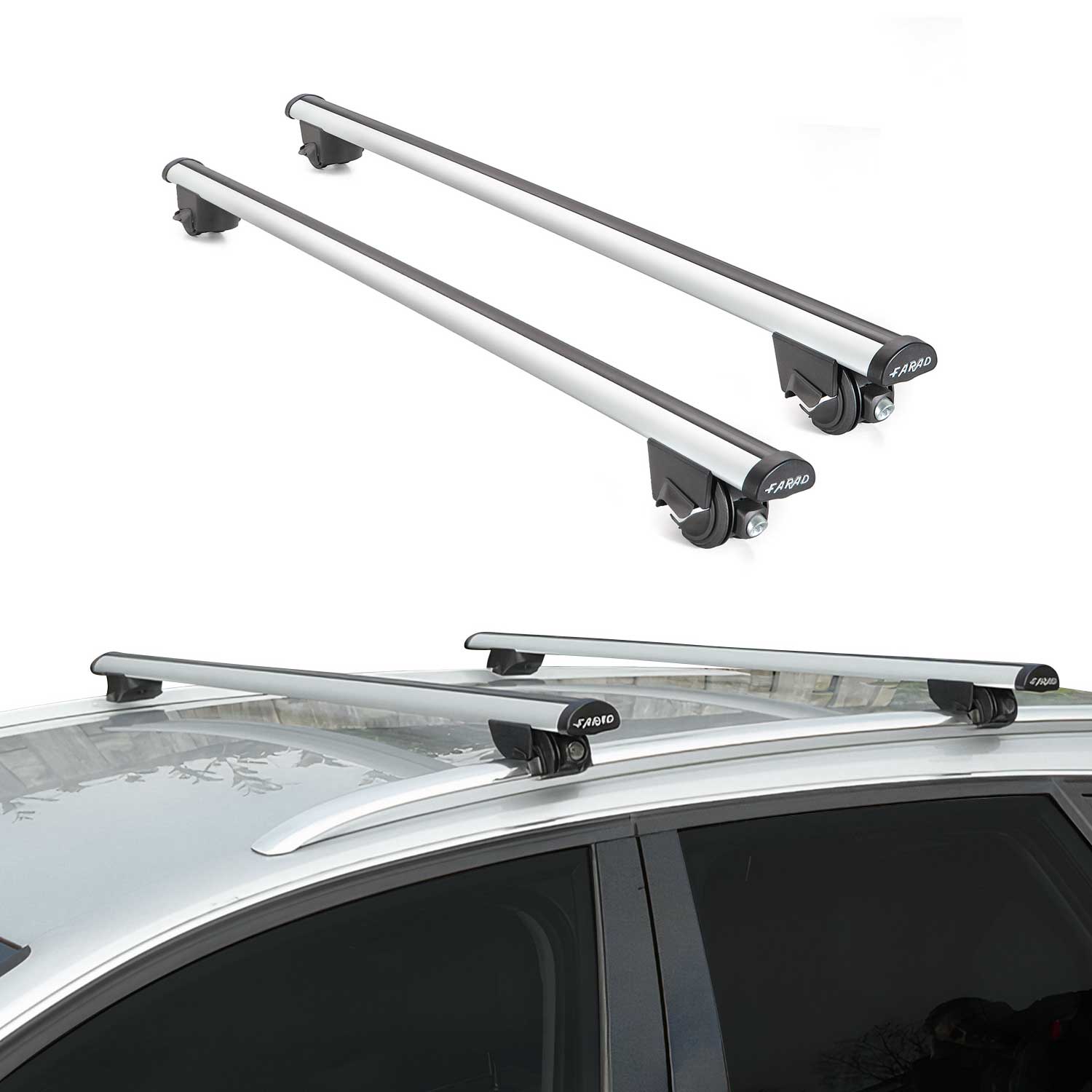 2016-2024 Mini Cooper Clubman F54 Roof Rack Cross Bars Silver