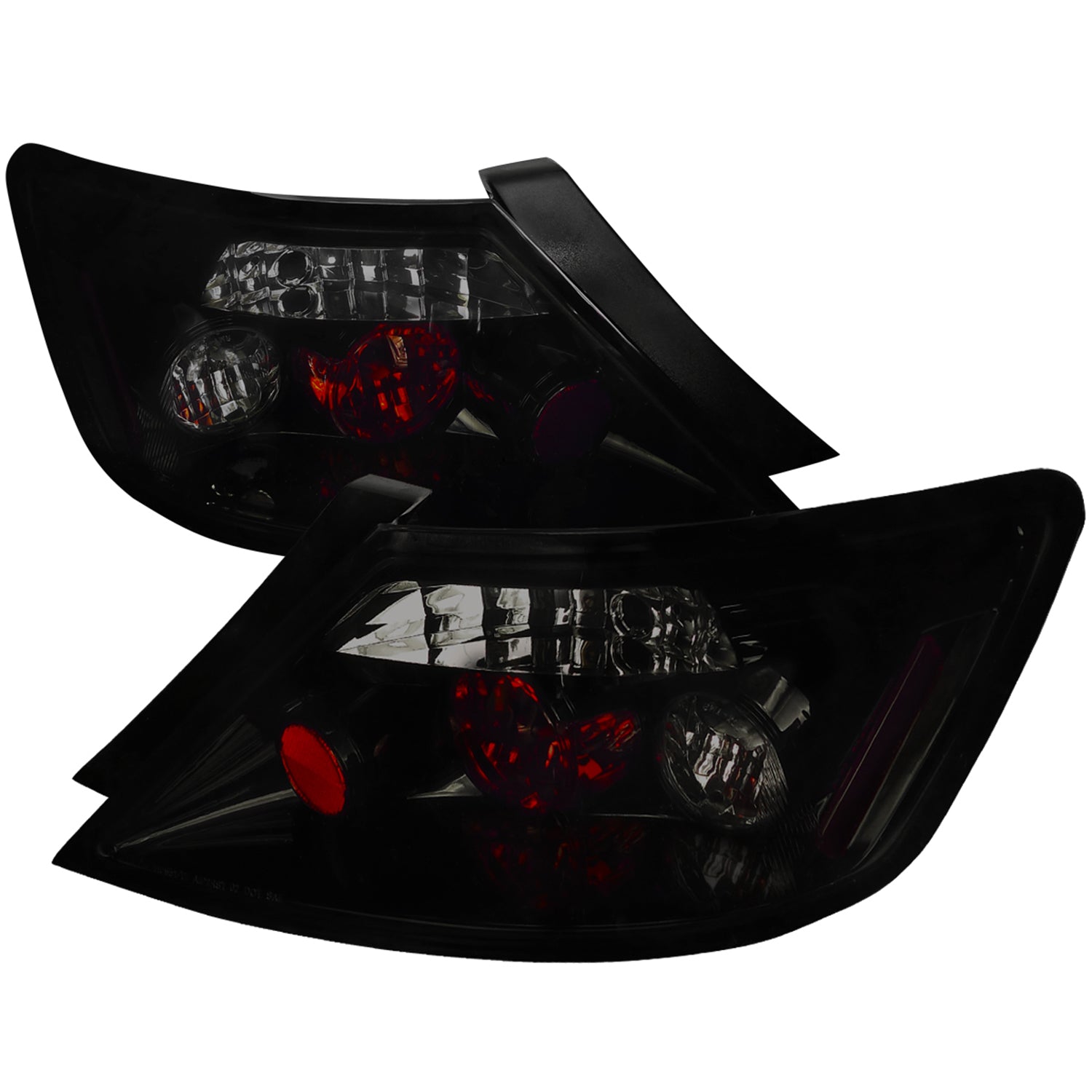 2006-2011 Honda Civic Coupe Tail Lights Glossy Black Housing/Smoke Lens