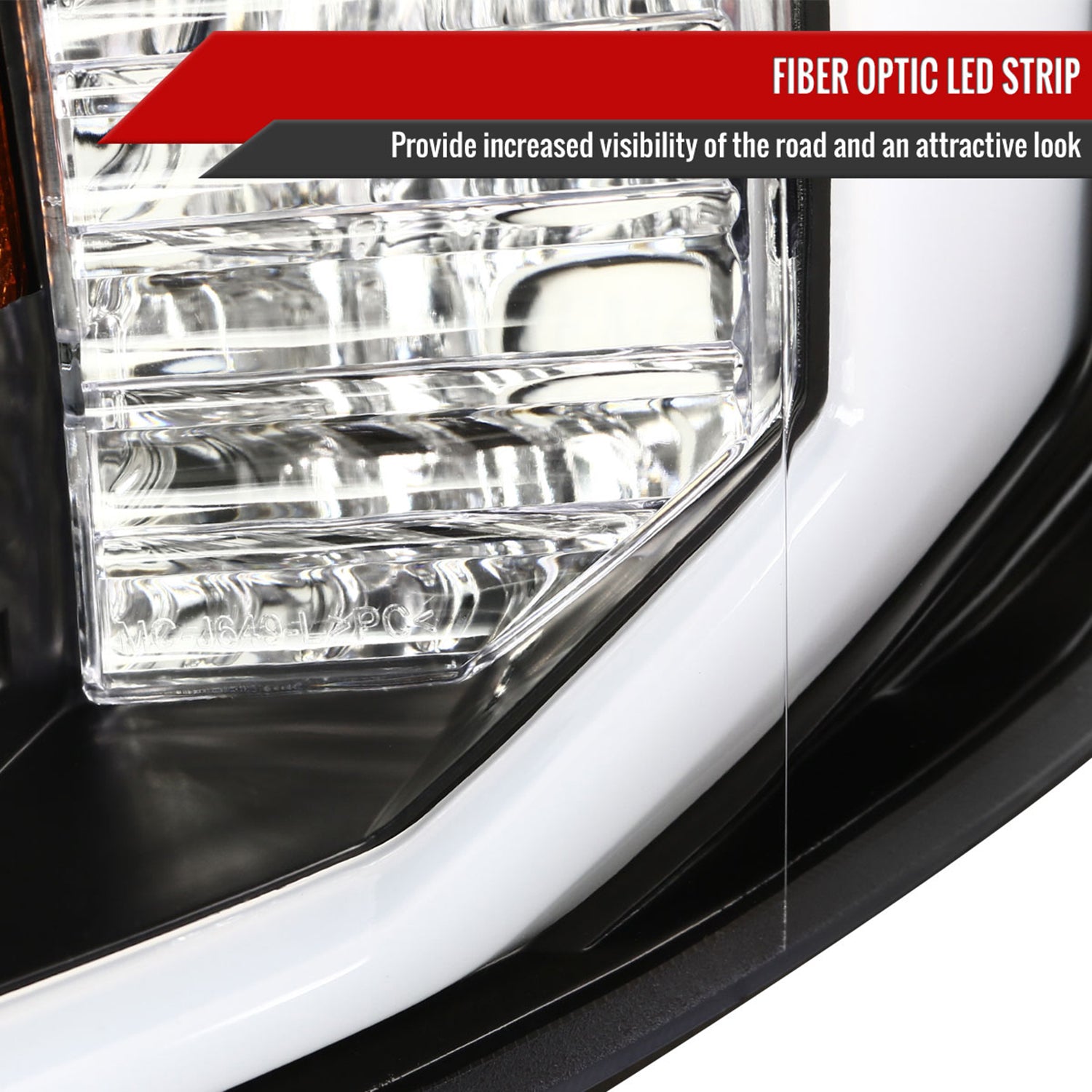 2007-2014 Chevy Silverado 1500/2500/3500HD LED CBar Projector Headlights Black