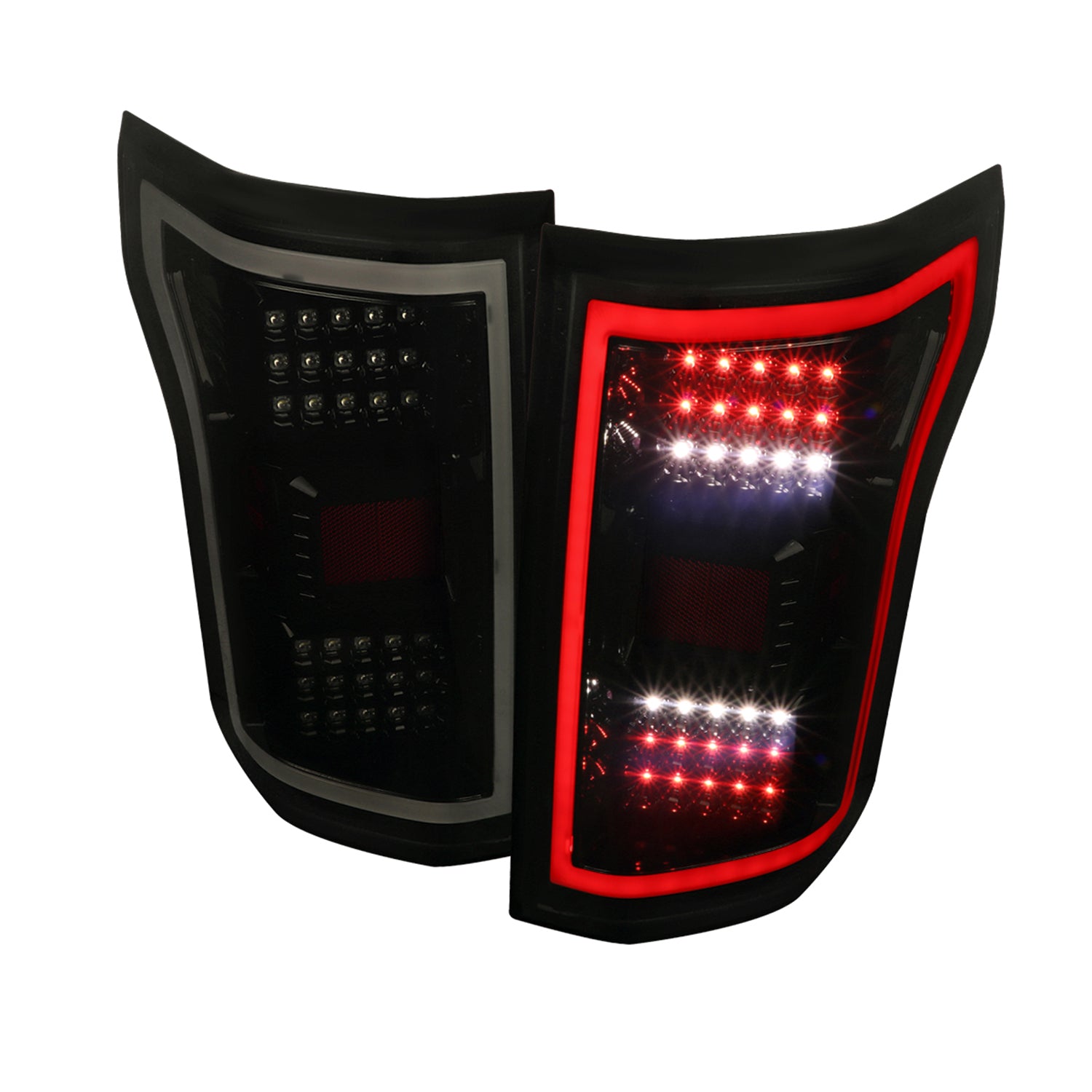 2018-2020 Ford F-150 LED Tail Lights Glossy Black Housing/Smoke Lens