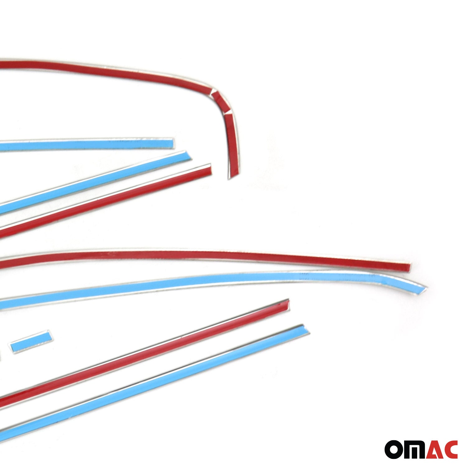 2011-2018 VW Jetta A6 Window Molding Trim Streamer Stainless Steel Silver 12 Pcs