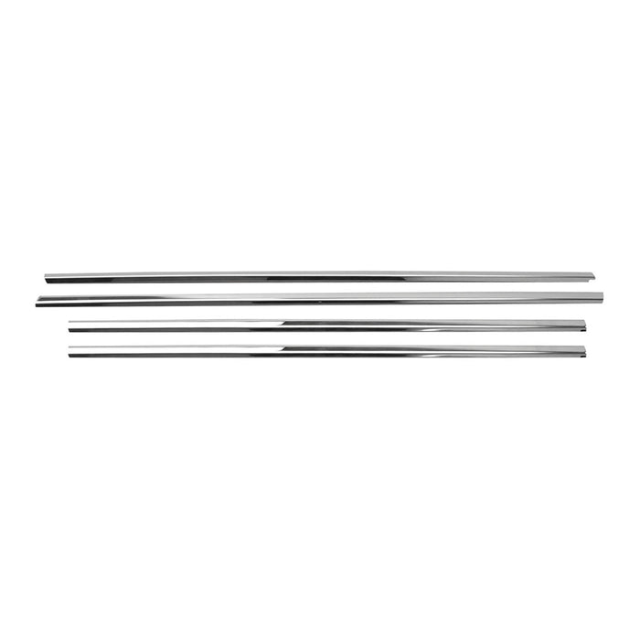 Window Molding Trim Streamer for Mitsubishi Lancer 2008-2017 Silver 4Pcs Steel