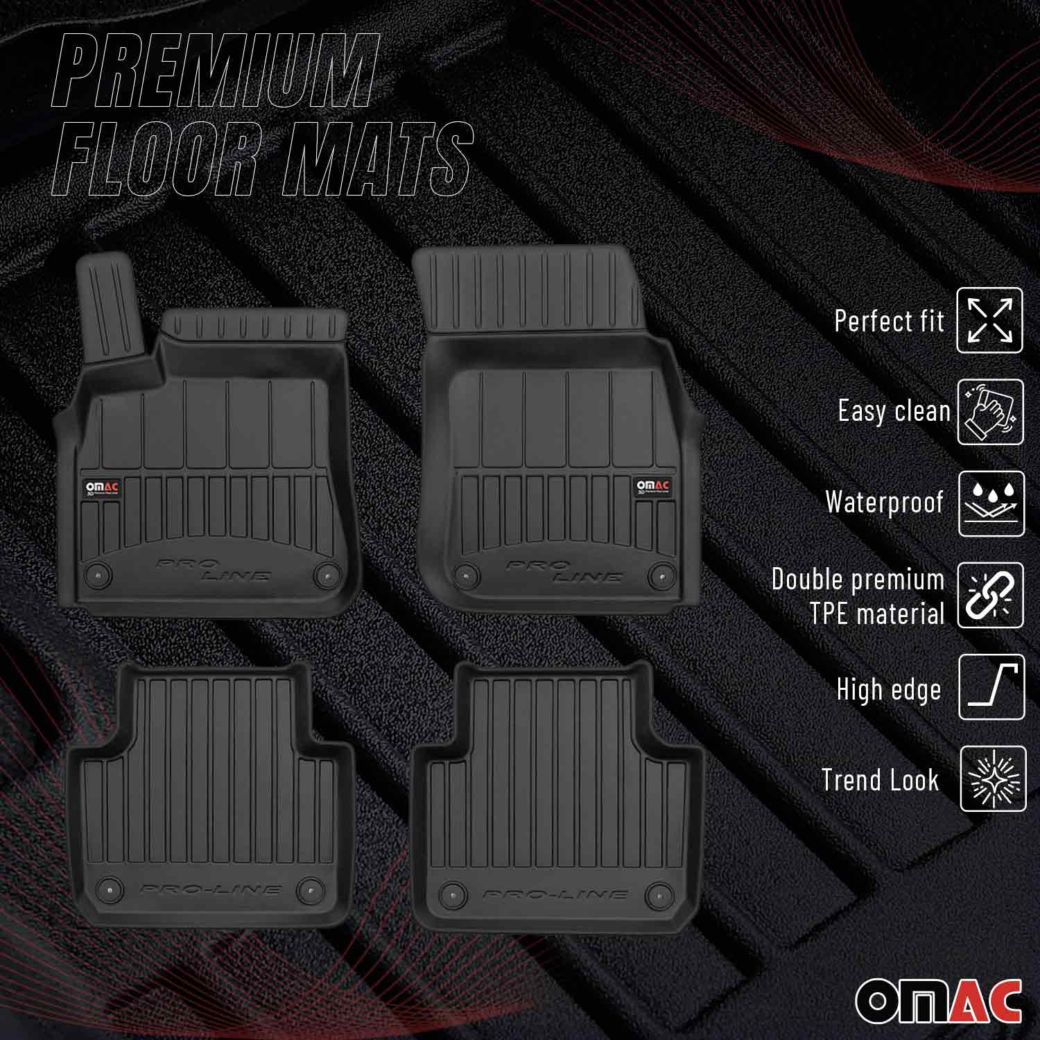 2019-2026 Porsche Cayenne Premium Floor Mats Liners Full Set All Weather Heavy Duty