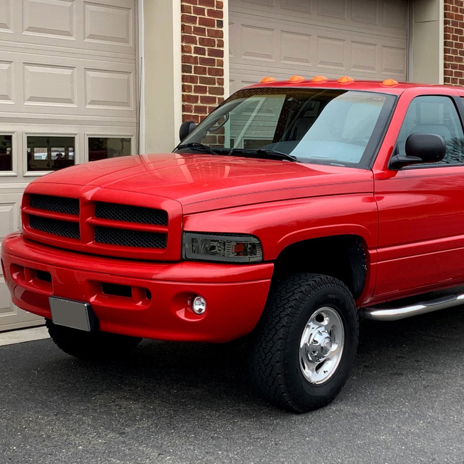 1994-2001 Dodge RAM 1500/ RAM 2500/3500 Dual LED Bar Factory Headlights Smoke
