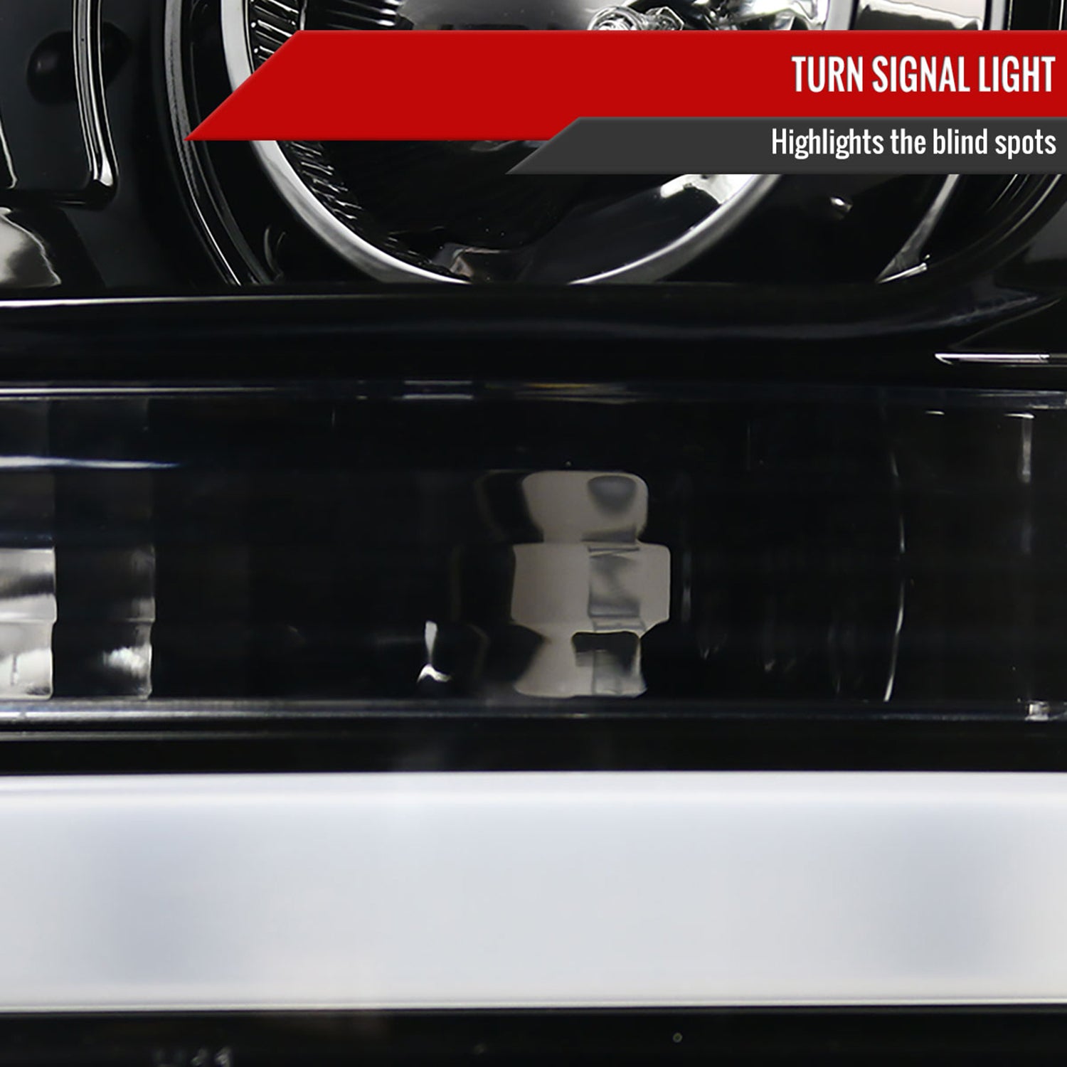 2011-2016 F-250/350/450/550 LED C-Bar Projector Headlights Jet Black/Clear