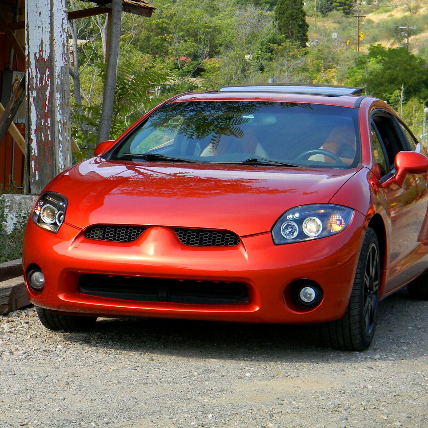 2006-2011 Mitsubishi Eclipse Dual Halo Projector Headlights Matte Black/Clear