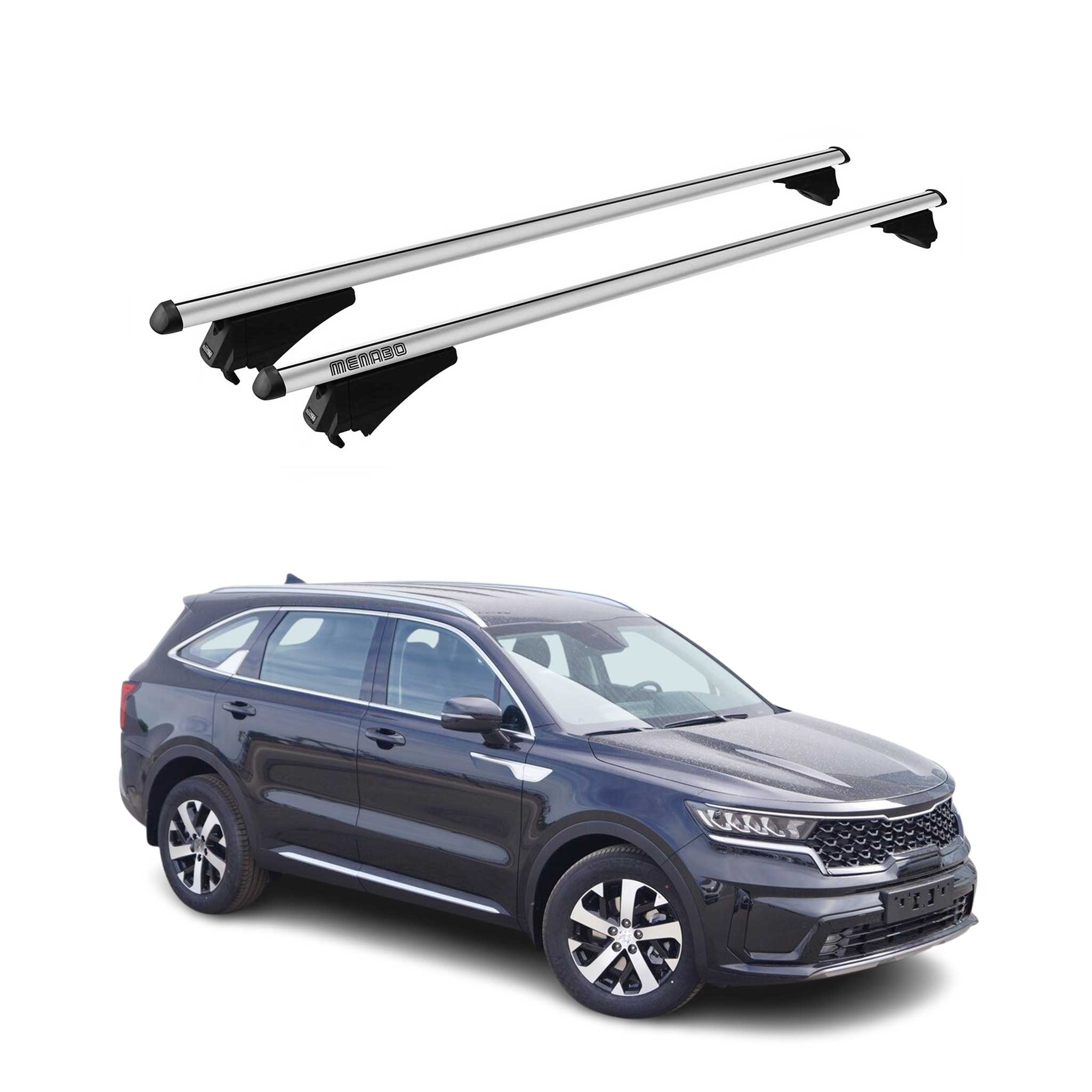 2021-2025 Kia Sorento Hybrid Roof Rack Cross Bars Silver