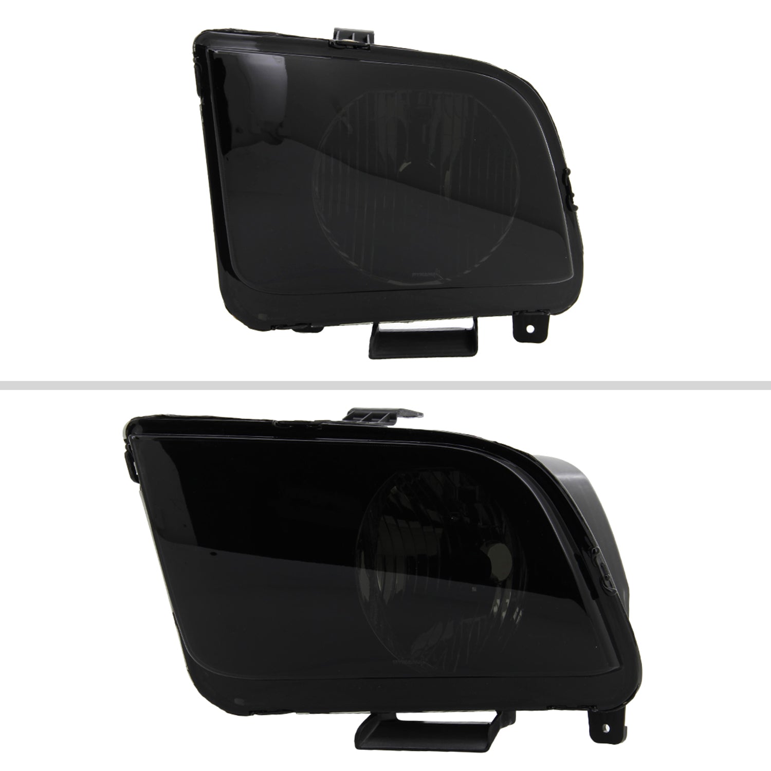 2005-2009 Ford Mustang Factory Style Headlights Black Housing/Smoke Lens