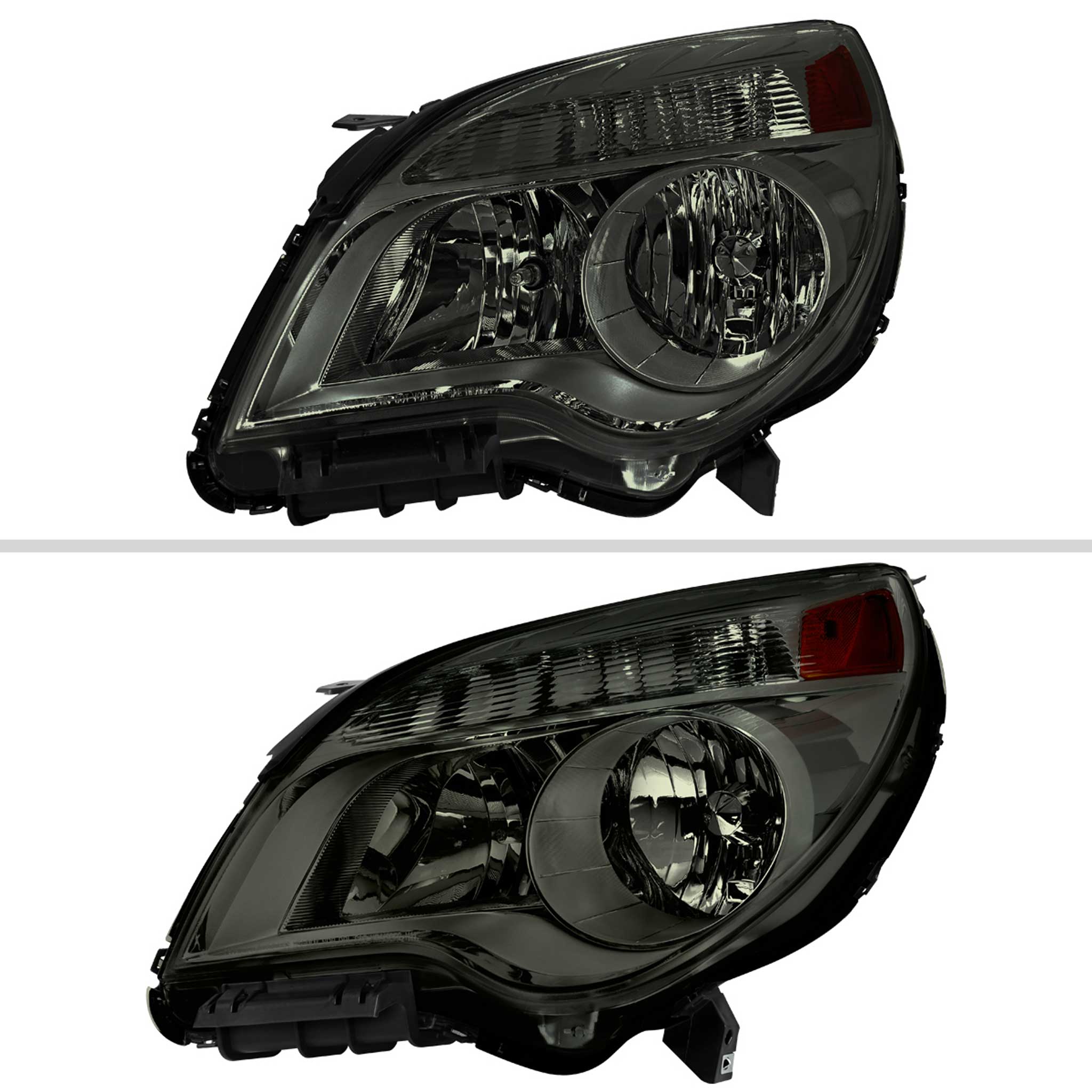 For Chevrolet Equinox 2010-2015 Factory Style Headlights Chrome Housing Smoked Lens