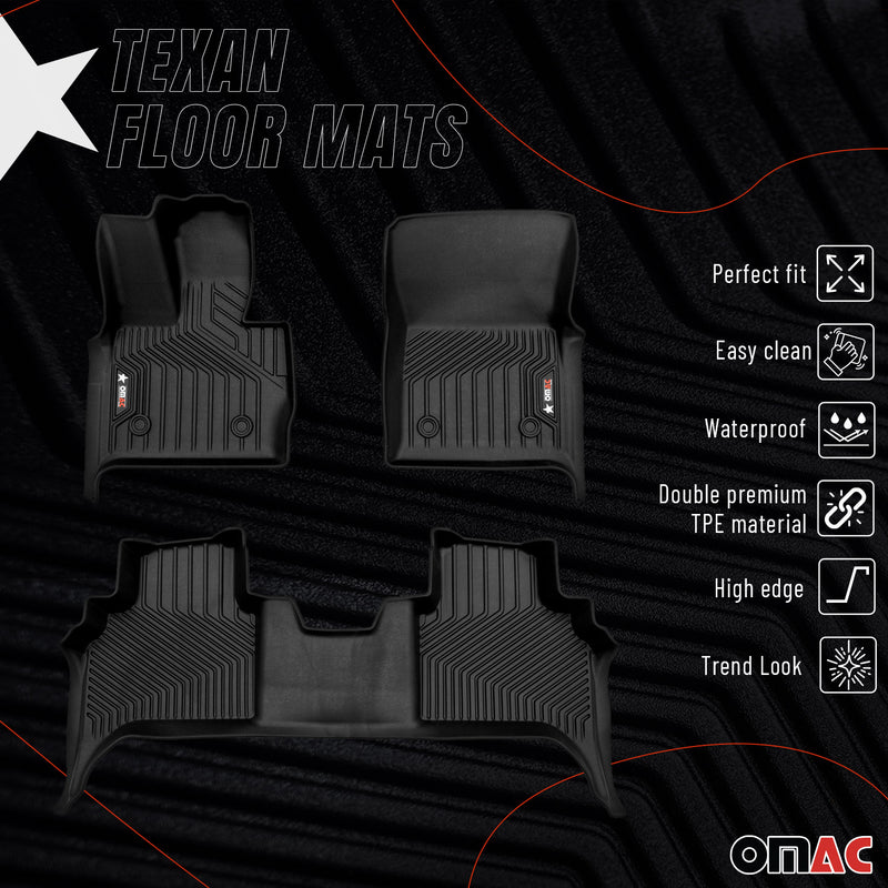 2019-2021 Mercedes G63 AMG Premium Floor Mats Liners First and Second Row Set