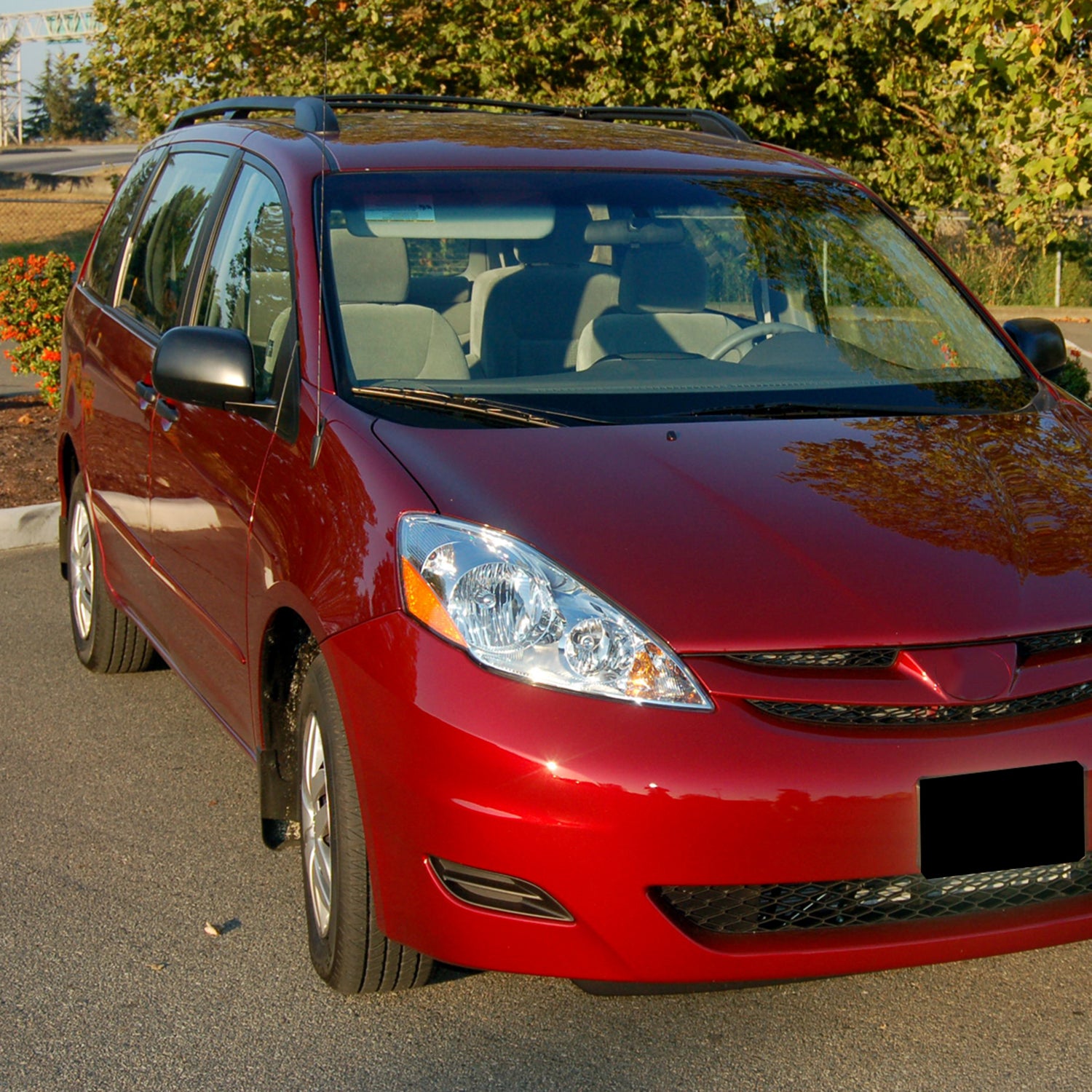 2006-2010 Toyota Sienna Factory Headlights w/Amber Reflector Chrome/Clear