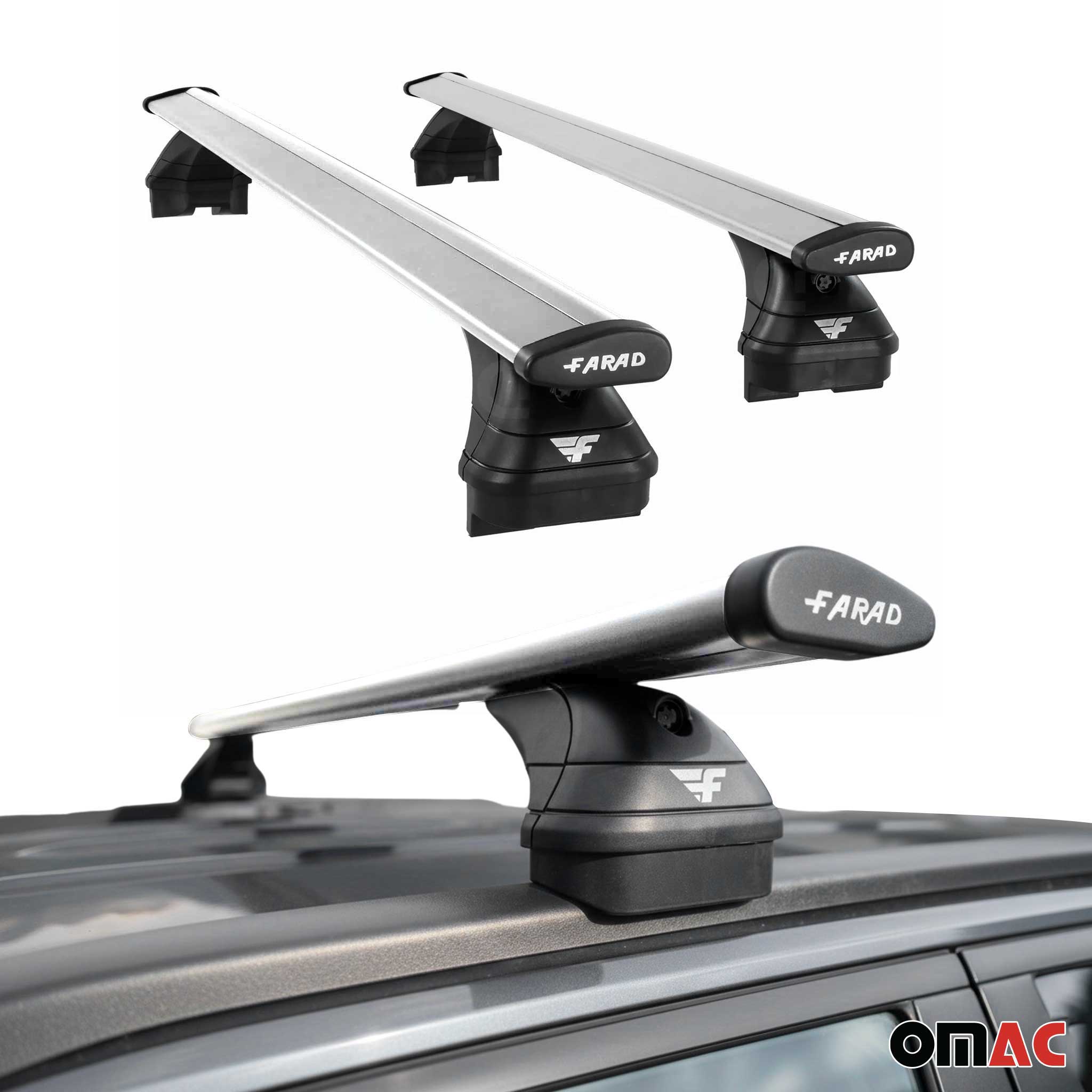 Roof Racks Cross Bars for Audi Q7 2016-2025 Aluminium 220lb Gray 2 Pcs