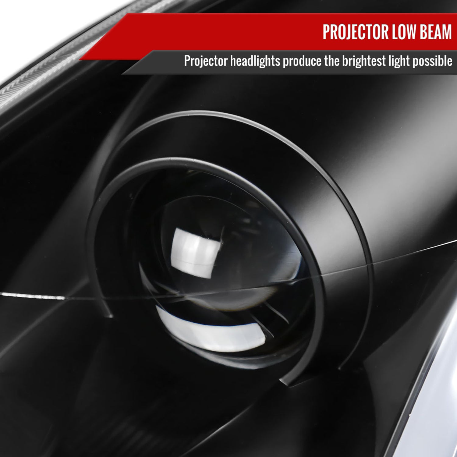 2003-2007 Infiniti G35 Coupe LED Bar Projector Headlights Turn Signals Black