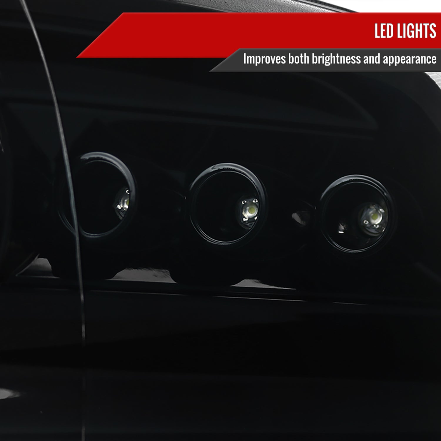 2009-2018 Dodge RAM 1500 / RAM 2500 3500 Dual Halo Headlights Jet Black