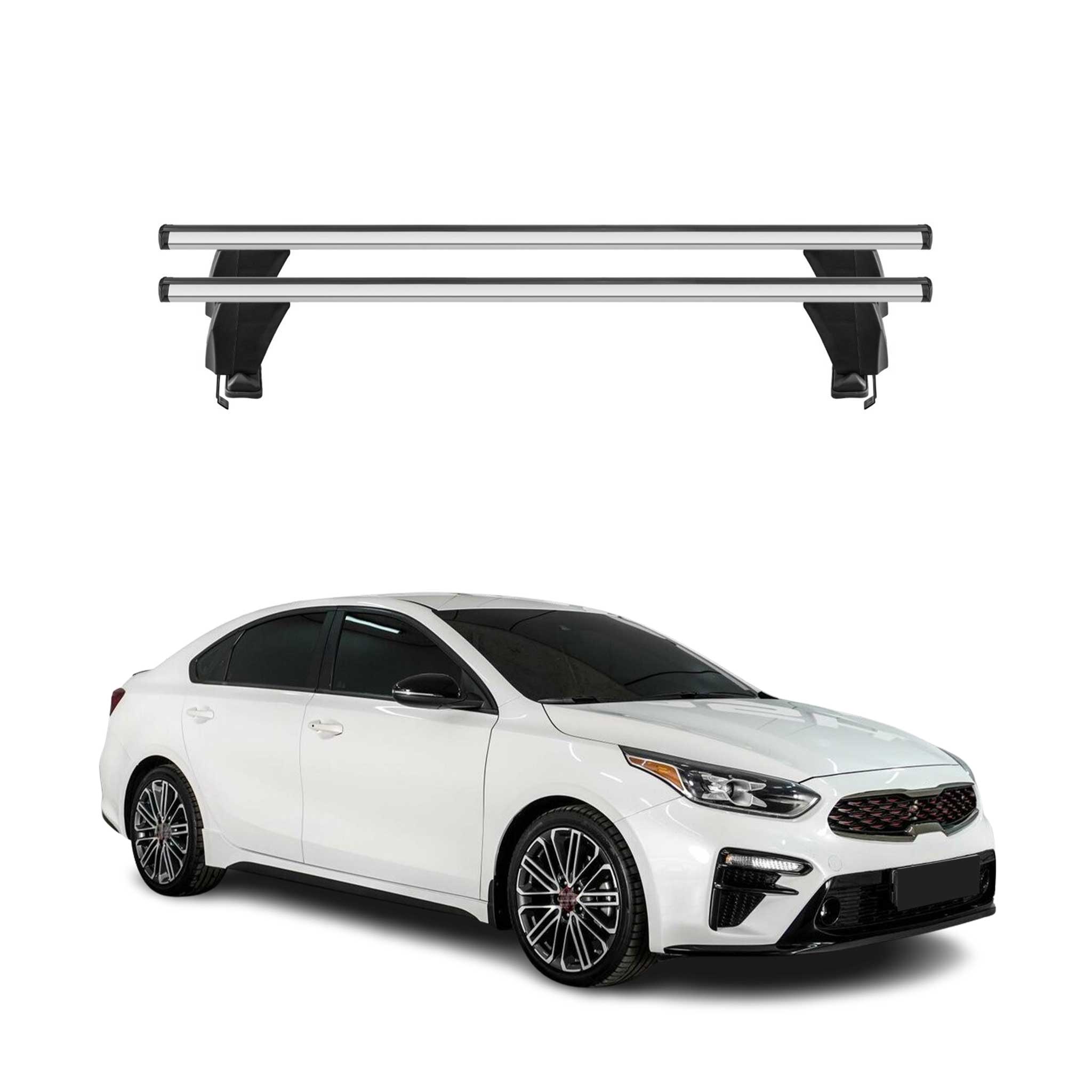 2019-2024 Kia Forte Sedan Roof Rack Cross Bars Silver