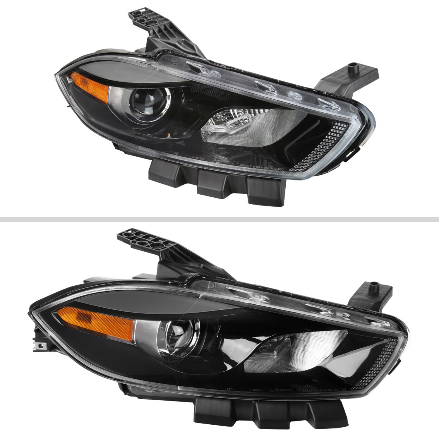 2013-2016 Dodge Dart Factory Headlights High/Low Beam - Passenger Side Black