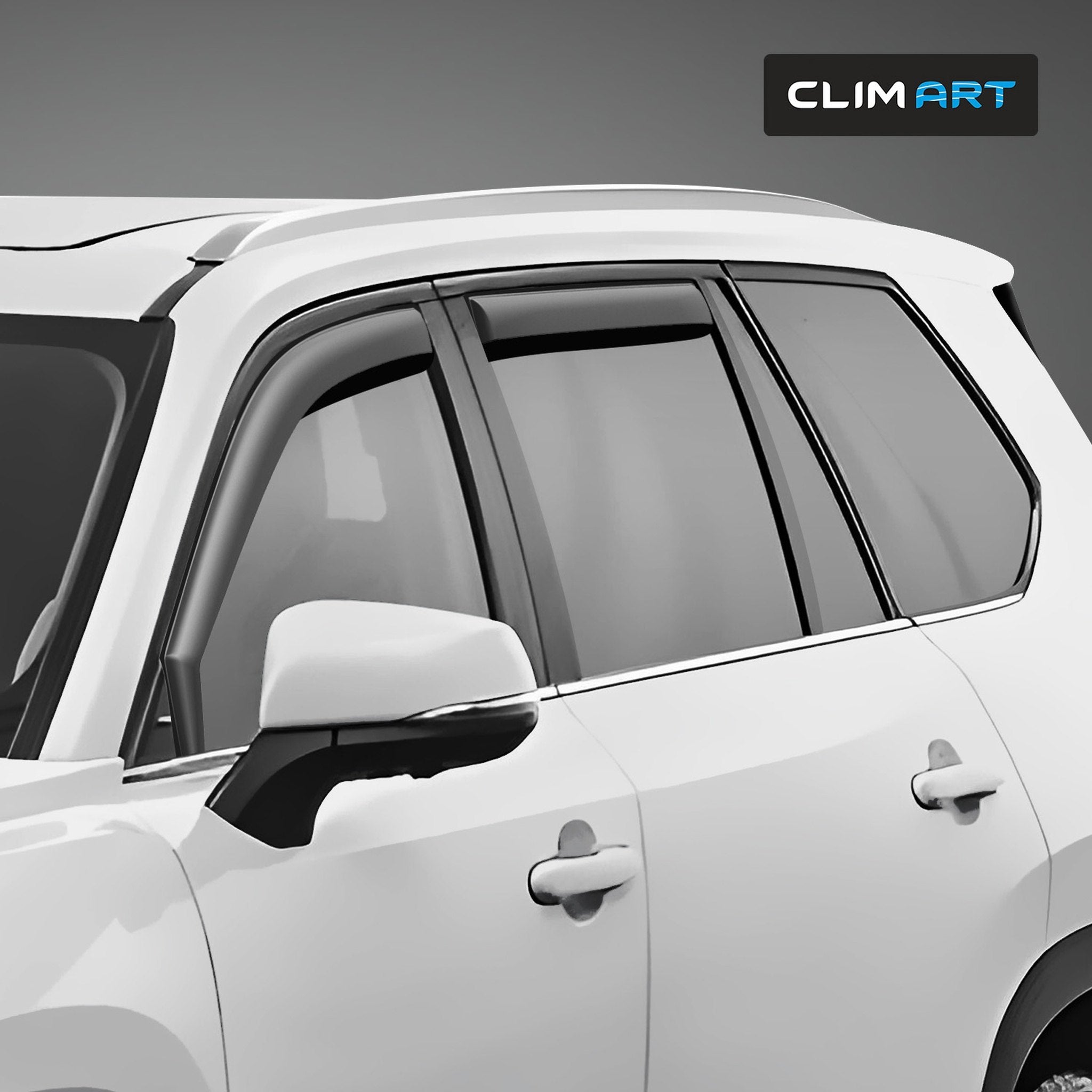 Clim Art Wind Deflectors for Toyota Grand Highlander 2024-2026 Dark Smoke 4Pcs