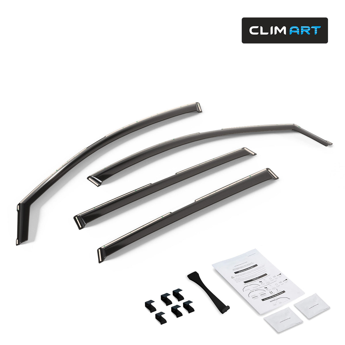 Clim Art Wind Deflectors for Acura MDX 2022-2026 In-channel Dark Smoke 4Pcs