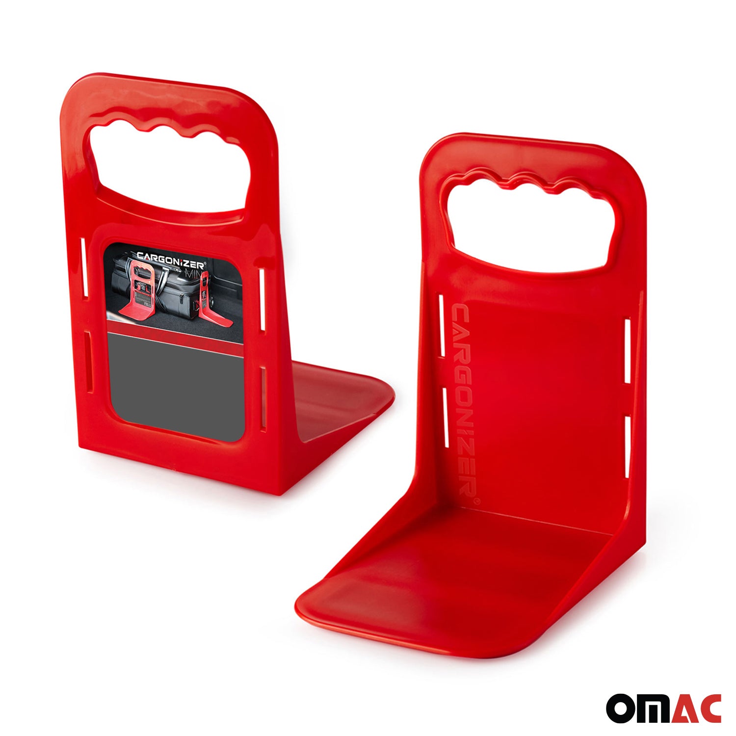 Red Trunk Organizer Grocery Holder Cargo Blocks Stopper Stand Divider Small 1 Pc