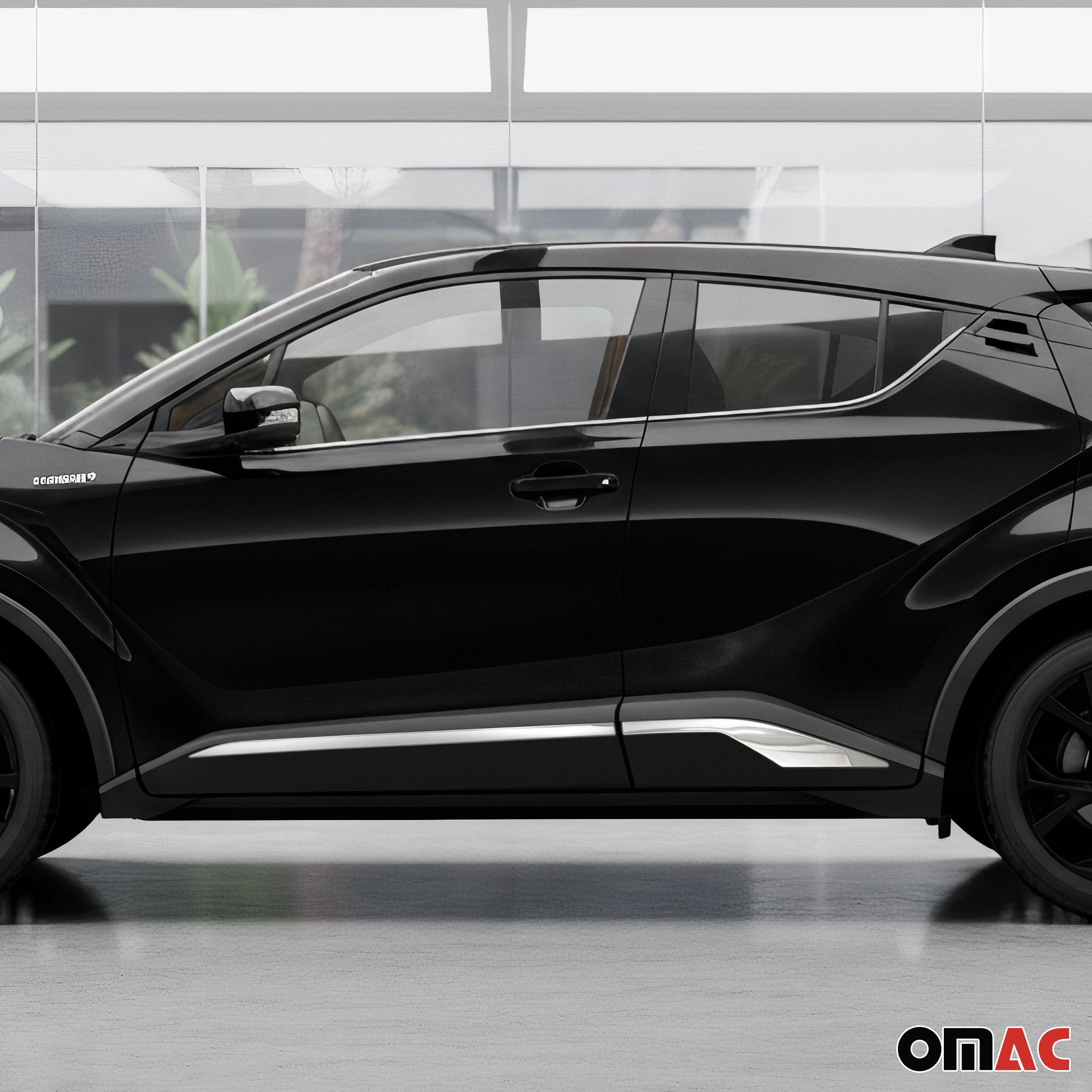 2018-2022 Toyota C-HR Side Door Molding Trim Skirt Garnish Stainless Steel Silver 4Pcs